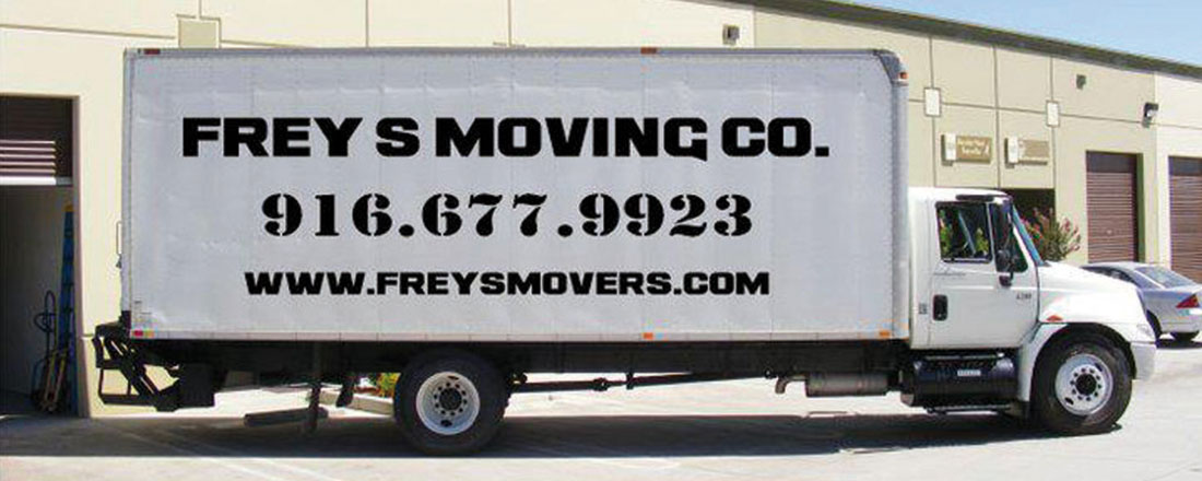 Freys Moving Company logo on truck